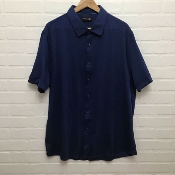 ANTHONY of London blue 100% cotton sleeveless button down shirt 3XL - Picture 16 of 16